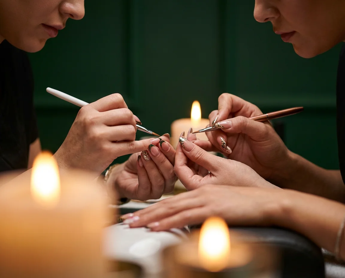 Spring botanical garden set featuring six distinct leaf species